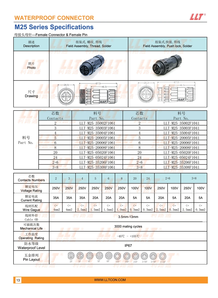 M25组装式母接头